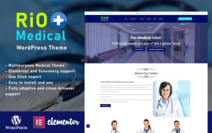 Rio-Medical - Tıp Merkezi Açılış Sayfası WordPress Teması