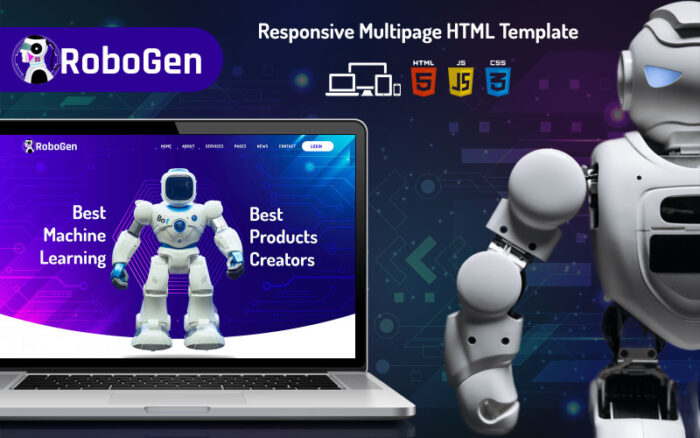 RoboGen HTML Çok Amaçlı Web Sitesi Şablonu