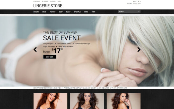 Romantic Lingerie Magento Teması