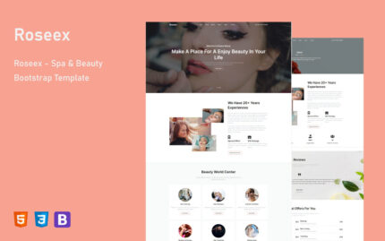 Roseex - Spa & Beauty Bootstrap HTML Web Sitesi Şablonu