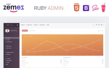 Ruby Admin - Çok Amaçlı Modern Gösterge Tablosu Yönetici Şablonu