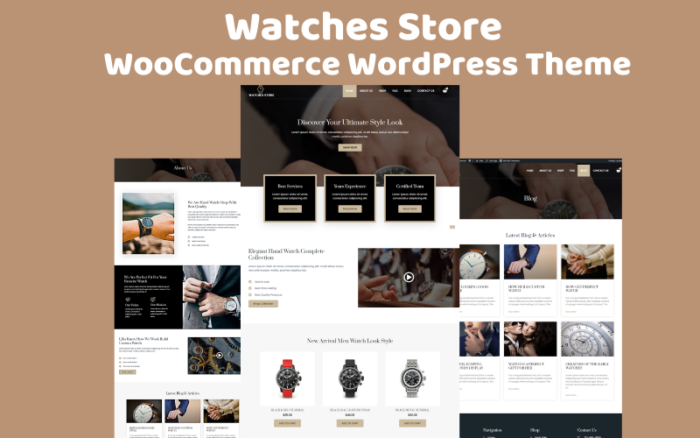 Saat Mağazası WooCommerce Elementor WordPress Teması