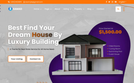 Samad - Emlak Çok Sayfalı Bootstrap Web Sitesi Şablonu