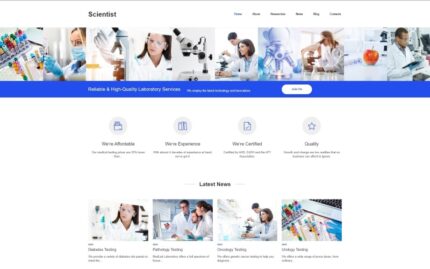 Scientist - Science Lab Clean Joomla Şablonu