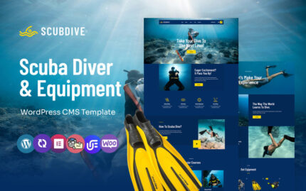 Scubadive - Scuba Diving and Equipment Çok Amaçlı WordPress Elementor Teması