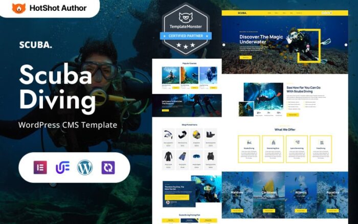 Scubajoy - Scuba Diving And Equipment WordPress Elementor Teması