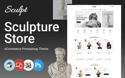 Sculpt - El Yapımı, Sanat ve Galeri Mağazası Prestashop Teması