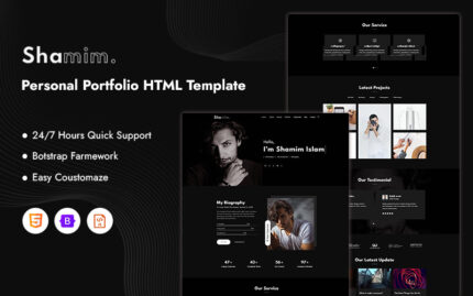 Shamim – Kişisel Portföy Web Sitesi Şablonu