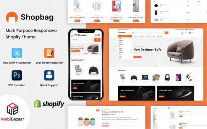 Shopbag - Çok Amaçlı Mobilya Shopify Teması