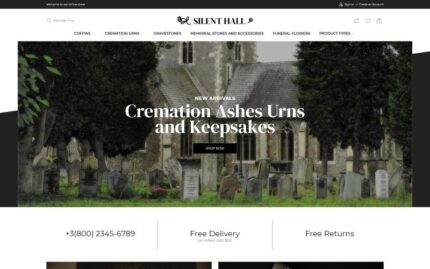 Silent Hall - Cenaze Hizmetleri e-Ticaret Şablonu Magento Teması