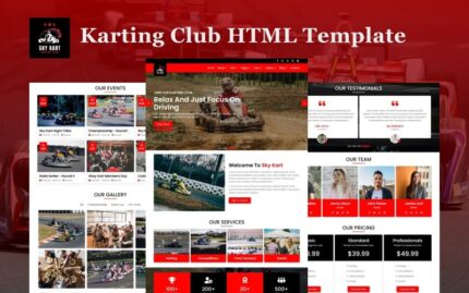 Sky Kart - Karting Kulübü HTML5 Web Sitesi Şablonu