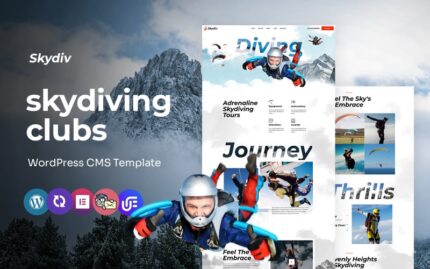 Skydiv - Sky Diving Kulüpleri Çok Amaçlı WordPress Elementor Teması