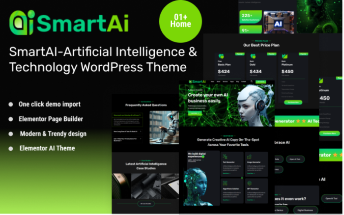 SmartAI-Yapay Zeka ve Teknoloji WordPress Teması