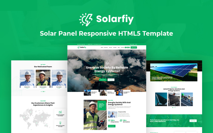 Solarfiy - Solar Panel Duyarlı HTML5 Web Sitesi Şablonu