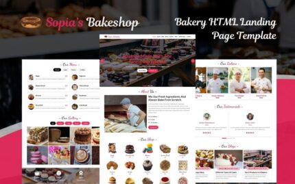 Sopia's Bakeshop - Fırın HTML5 Açılış Sayfası Şablonu