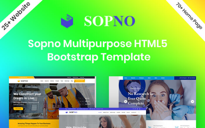 Sopno Çok Amaçlı HTML5 Önyükleme Şablonu