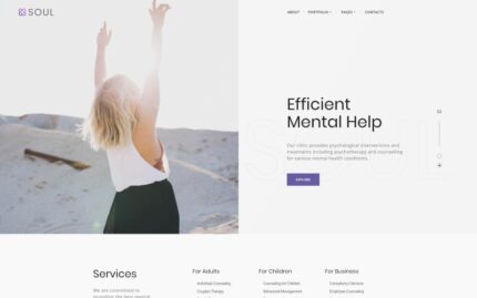 Soul - Supportive Counseling Çok Sayfalı HTML Web Sitesi Şablonu