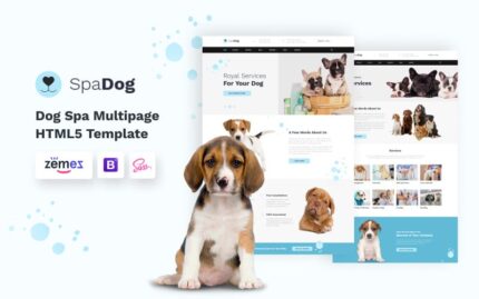 SpaDog - Köpek Bakım Salonu Web Sitesi Şablonu