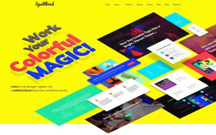 Spellbind - Tasarımcı Açılış Sayfası WordPress teması