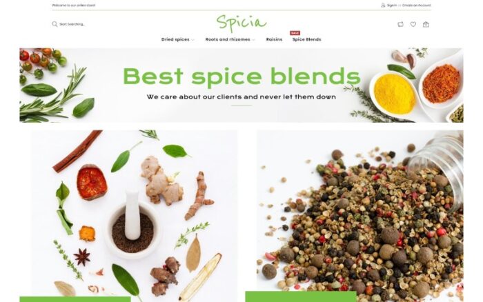 Spicia - Spices Online Store Template Magento Teması