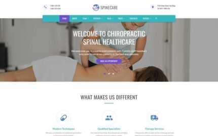 Spinecare - Kullanıma Hazır Tıbbi Web Sitesi Şablonu