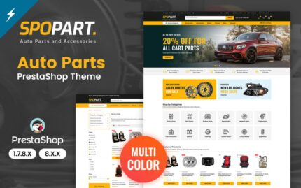 Spopart Otomobil Parçaları ve Takım Tezgahları PrestaShop Teması