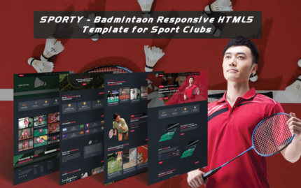 Sportif - Spor kulüpleri için Badminton duyarlı html5 şablonu