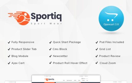 Sportiq - Duyarlı Spor 3.x OpenCart Şablonu