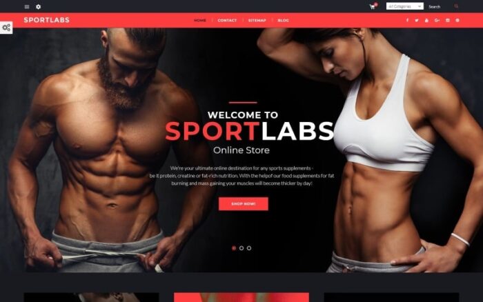 Sports Nutrition PrestaShop Teması