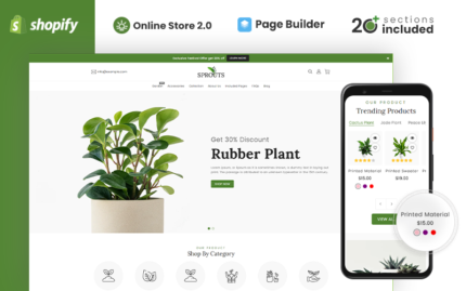 Sprouts - Gardening & Houseplants Shopify Teması