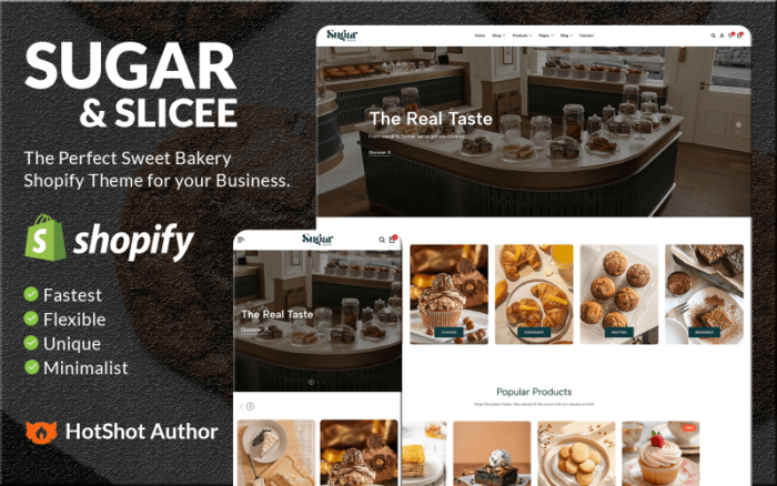 Sugar & Slicee - Tatlı Fırın Mağazası Shopify Teması