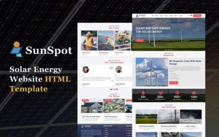 Sunspot - Güneş Enerjisi HTML5 Web Sitesi Şablonu