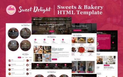 Sweet Delight - Tatlılar ve Fırıncılık HTML5 Web Sitesi Şablonu