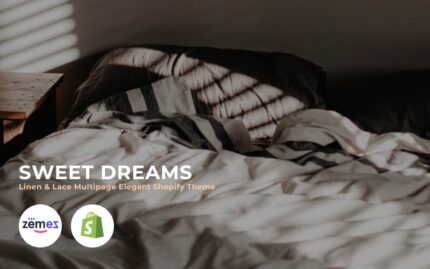 Sweet Dreams - Çok Sayfalı Keten ve Dantel Şık Shopify Teması