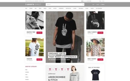 T-Shirt Direct - T-Shirt Mağazası OpenCart Şablonu