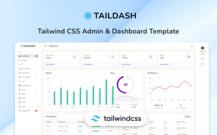 TailDash - Tailwind CSS Yönetici ve Kontrol Paneli HTML Şablonu