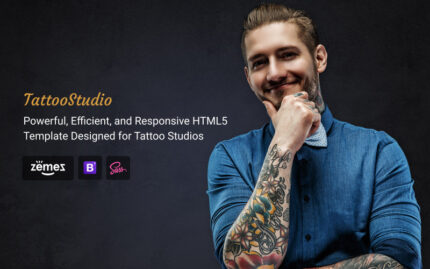 Tattoo Salon - Güzellik Duyarlı HTML Web Sitesi Şablonu