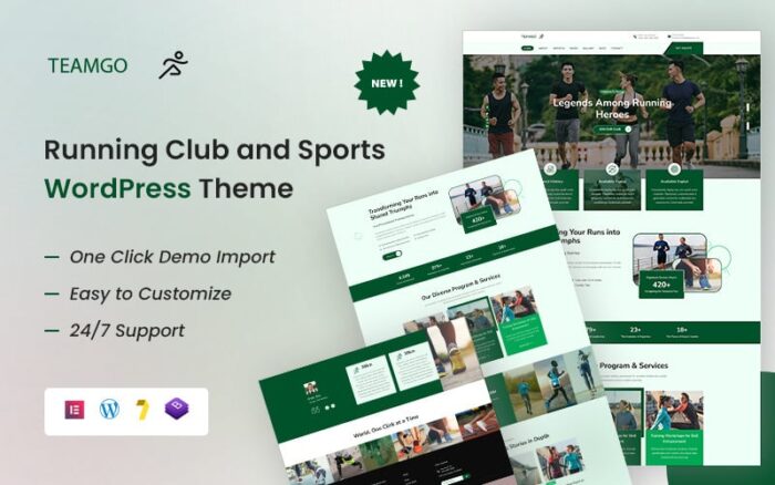 Teamgo – Koşu Kulübü ve Fitness WordPress Teması