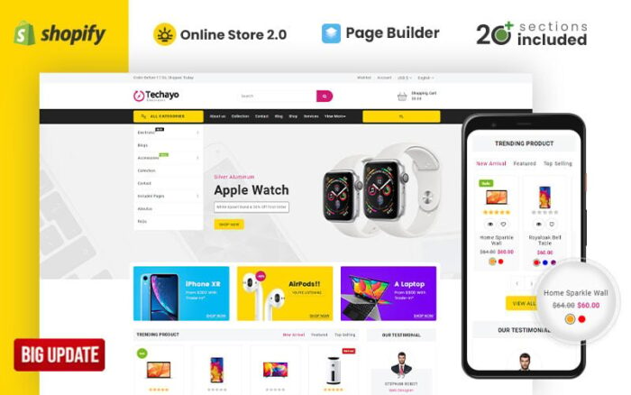 Techayo Electronics Store Shopify Teması