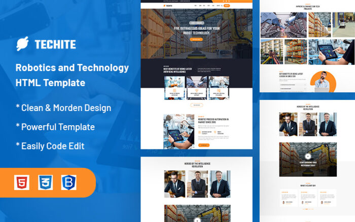 Techite – Robotik ve Teknoloji Hizmetleri Web Sitesi Şablonu