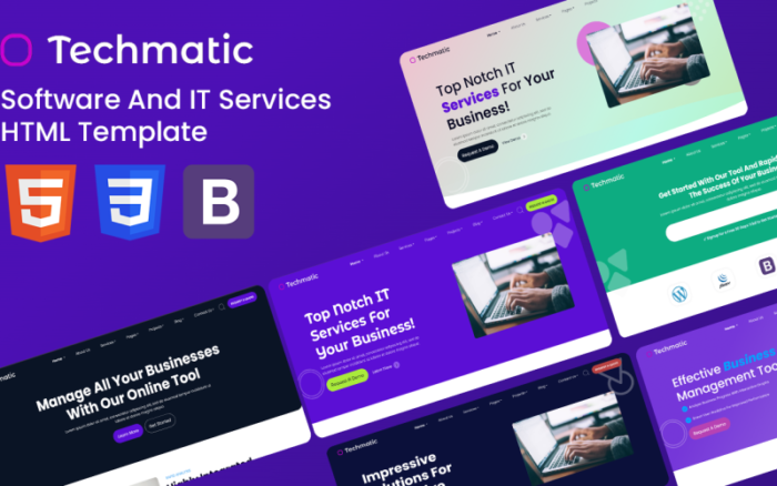 Techmatic - Yazılım ve BT Çözümleri HTML Şablonu