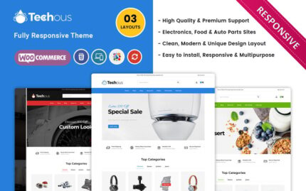 Techous Megashop - Duyarlı WooCommerce Teması