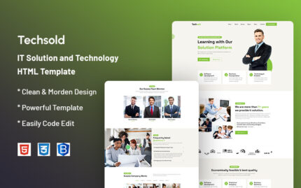 Techsold – BT Çözümü ve Teknoloji Web Sitesi Şablonu