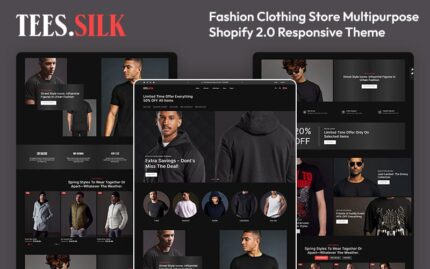 TeesSilk - Tişört Baskısı Moda Mağazası Çok Amaçlı Shopify 2.0 Duyarlı Teması