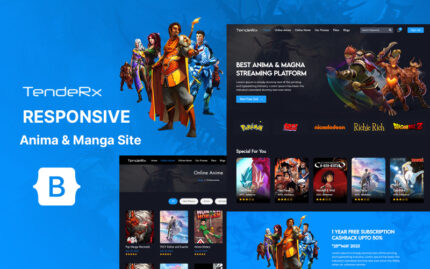 Tendex - Anime ve Manga HTML5 Web Sitesi Şablonu