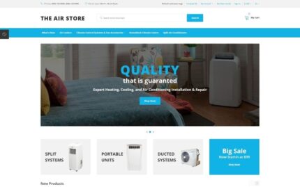 The Air Store - Simple Air Conditioning Systems Online Shop OpenCart Şablonu