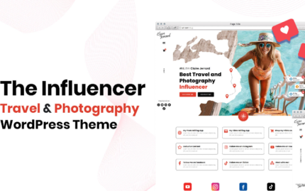 The Influencer - seyahat ve fotoğrafçılık wordpres ve woocommerce elementor teması