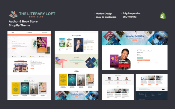 The Literary Loft - Yazarlar ve Kitap Mağazası Shopify Teması