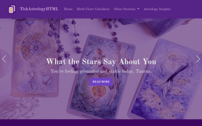 TishAstrologyHTML - Astroloji HTML Şablonu