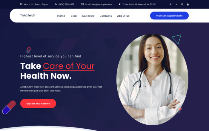 TishClinic3 – Tıbbi Klinik WordPress Teması